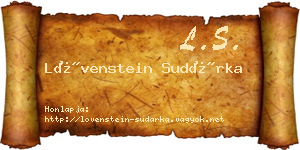 Lövenstein Sudárka névjegykártya
